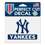 New York Yankees MLB 4.5" X 5.75" Perfect Cut Decal - Pro Jersey Sports