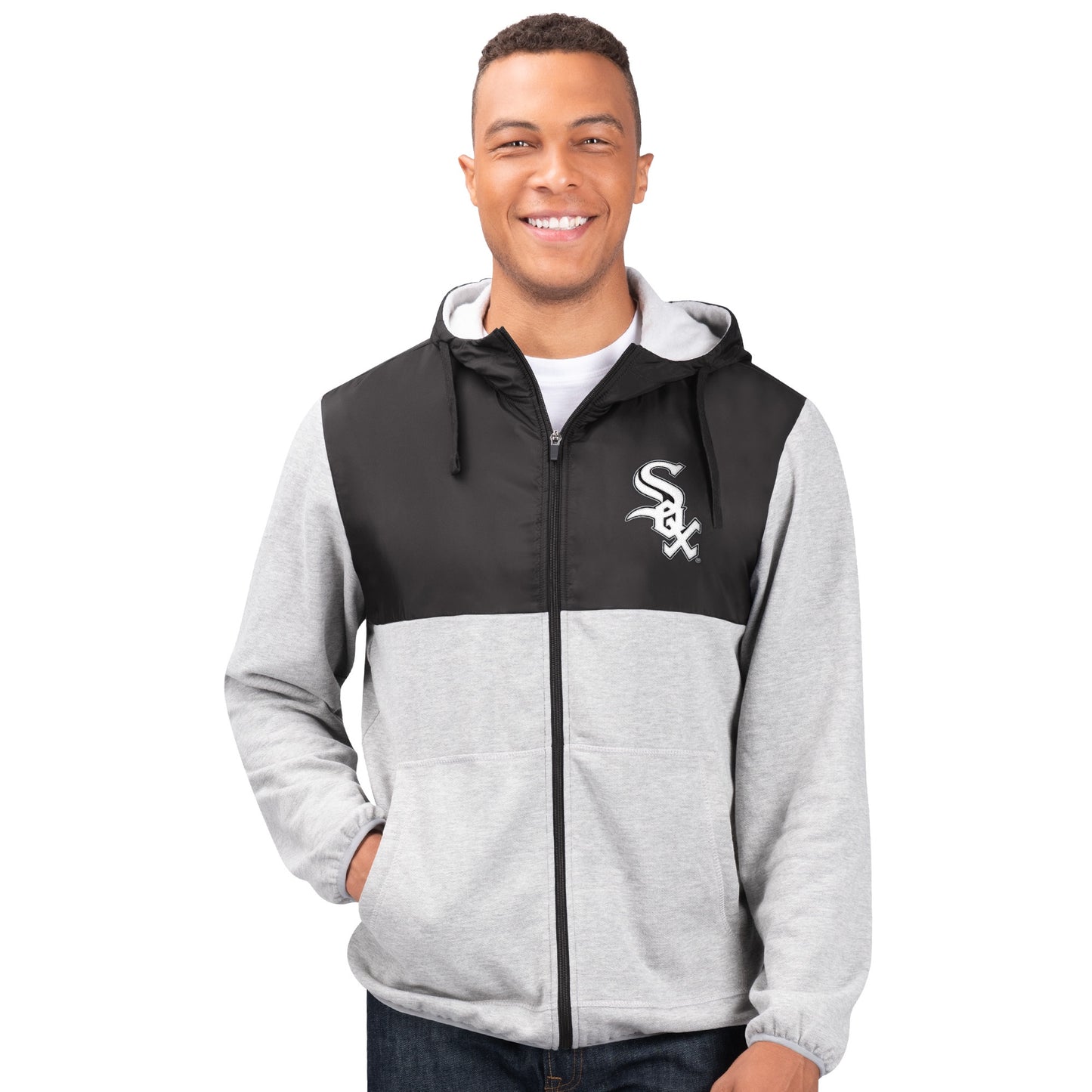 Men's Chicago White Sox Cotton Poly Full-Zip Jacket