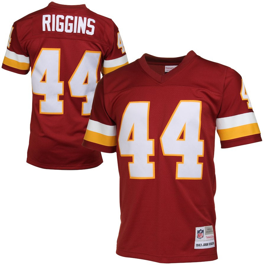 Mens Washington Commanders Redskins John Riggins Mitchell & Ness Burgundy Retired Player Vintage Replica Jersey