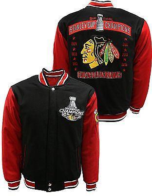 Mens Chicago Blackhawks Reversible 2015 Stanley Cup Champions Jacket