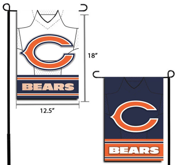NFL Chicago Bears 12.5" x 18" Double-Sided Jersey Foil Garden Flag