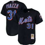 Men's New York Mets Mike Piazza Mitchell & Ness Black Cooperstown Collection Mesh Batting Practice Jersey - Pro Jersey Sports