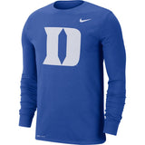 Men's Duke Blue Devils Long Sleeve Royal College Nike Dri-Fit Tee - Pro Jersey Sports