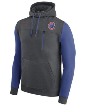 Men’s MLB Nike Charcoal Chicago Cubs AV15 Fleece Hooded Sweatshirt