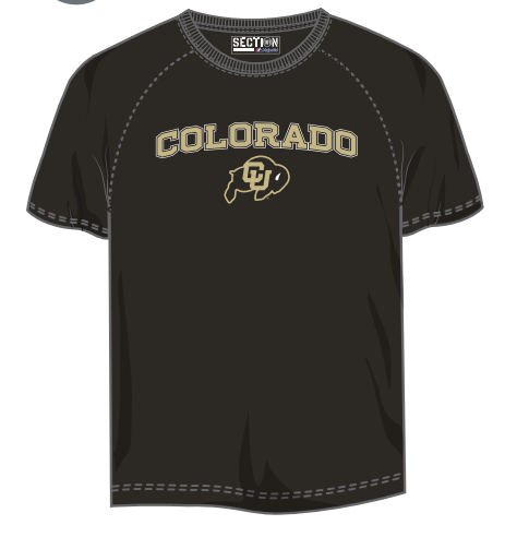 Mens NCAA Colorado Buffaloes Section 101 Training Tee By Majestic