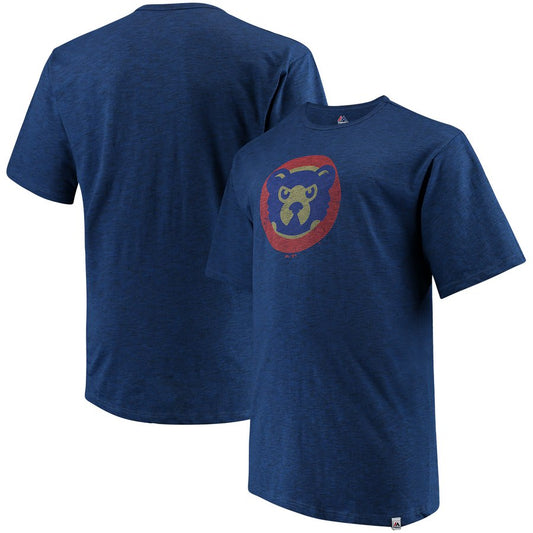 Mens Chicago Cubs Majestic Royal Cooperstown Collection Back in the Day T-Shirt