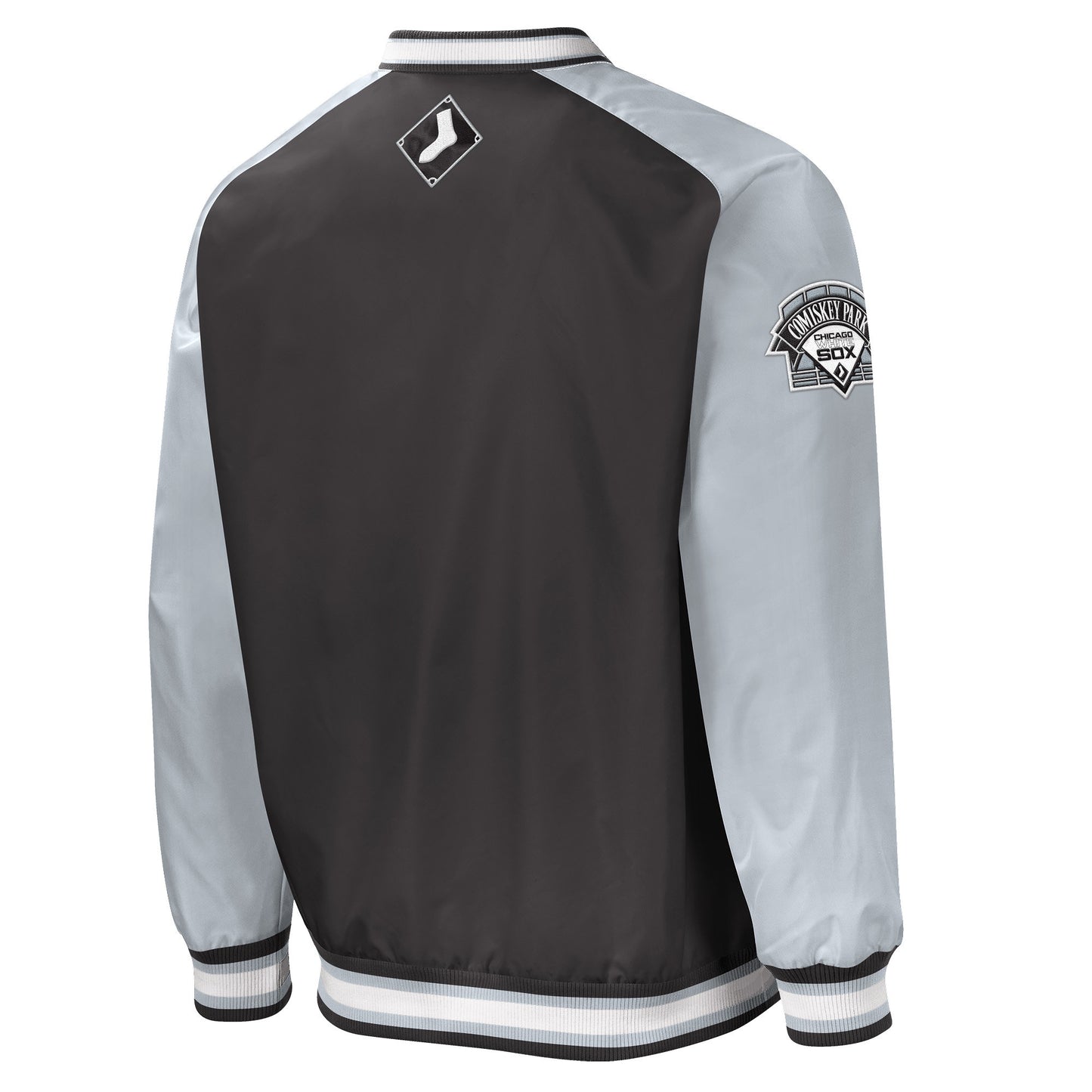 Men's Chicago White Sox Gameday Trainer III Black V-Neck Pullover Jacket