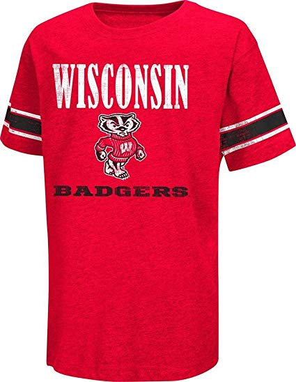 Colosseum Youth University of Wisconsin Badgers Free Agent Short Sleeve T-Shirt