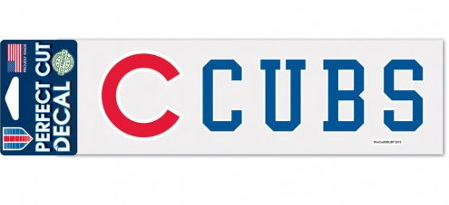 Chicago Cubs 3X10 Road Alternate Perfect Cut Decal