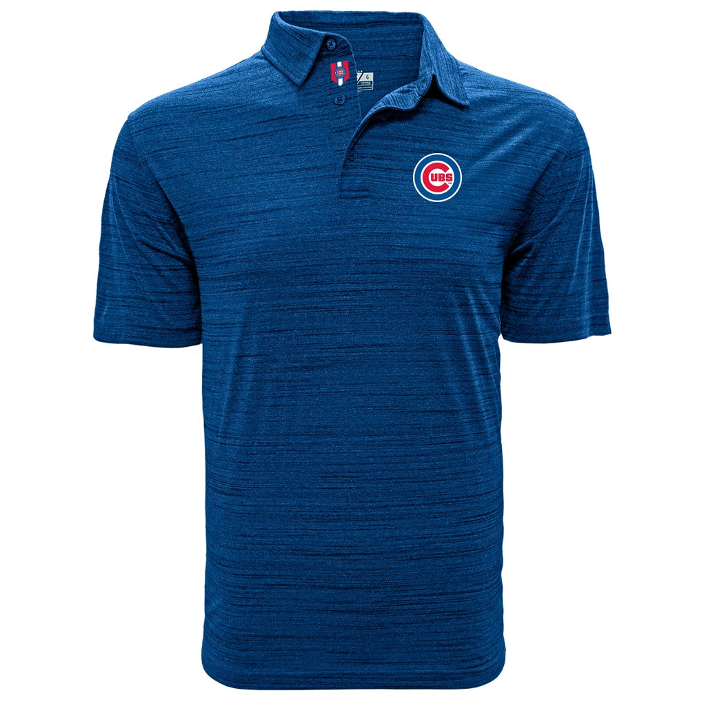 Men's Chicago Cubs Sway Heather Royal Level Wear Polo