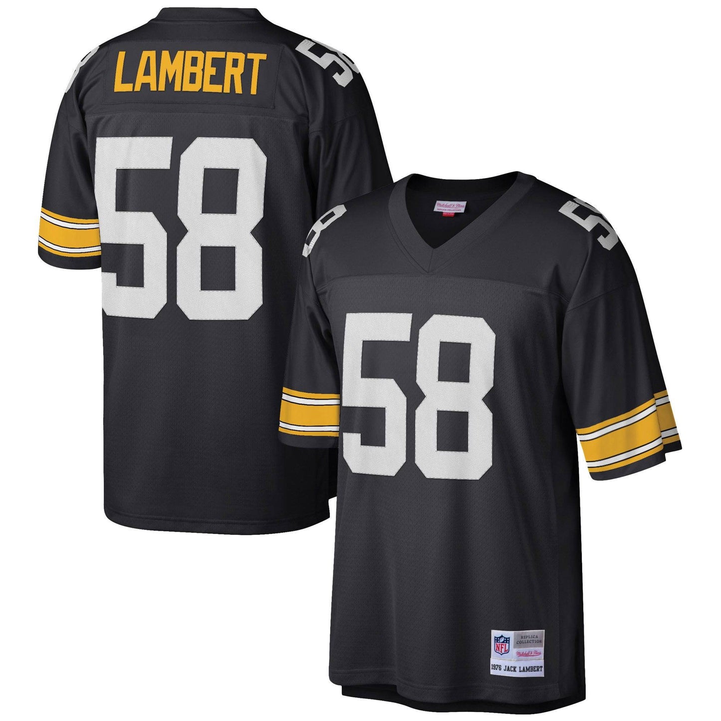 Men's Pittsburgh Steelers Jack Lambert Mitchell & Ness Black Replica Legacy Jersey