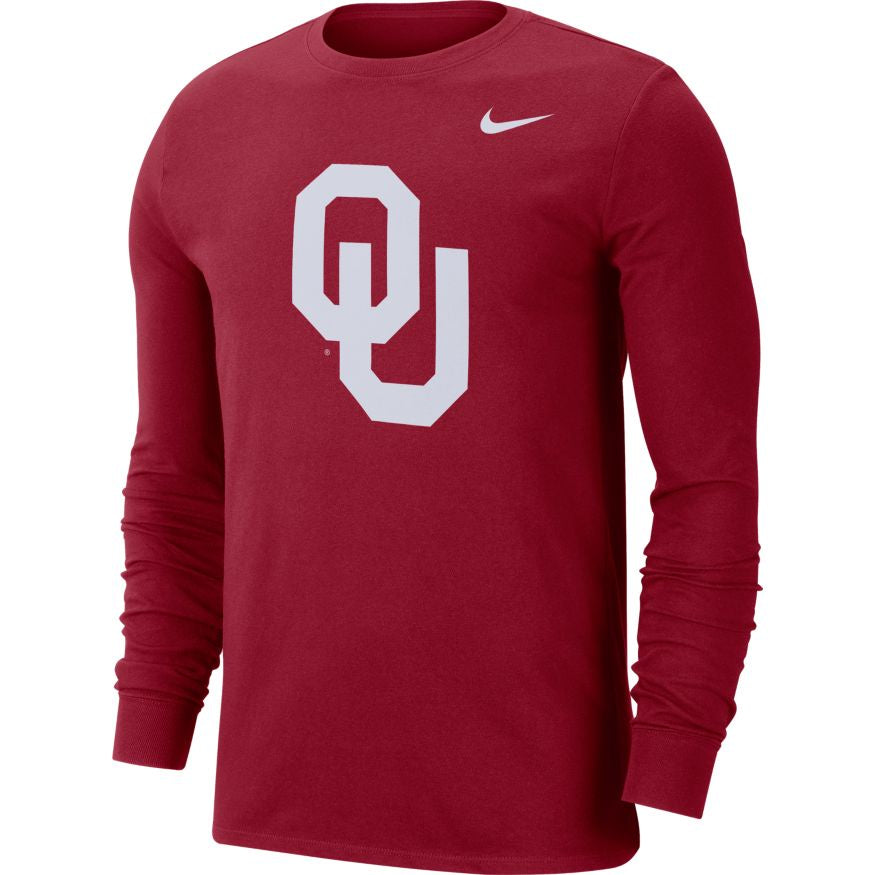 Oklahoma Sooners Nike School Logo Performance Long Sleeve T-Shirt