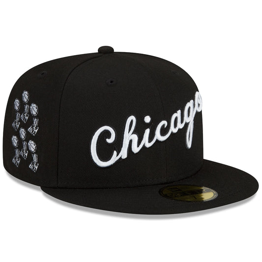 Men's Chicago Bulls 2021-2022 City Edition Alternate Black New Era 59FIFTY Fitted Hat