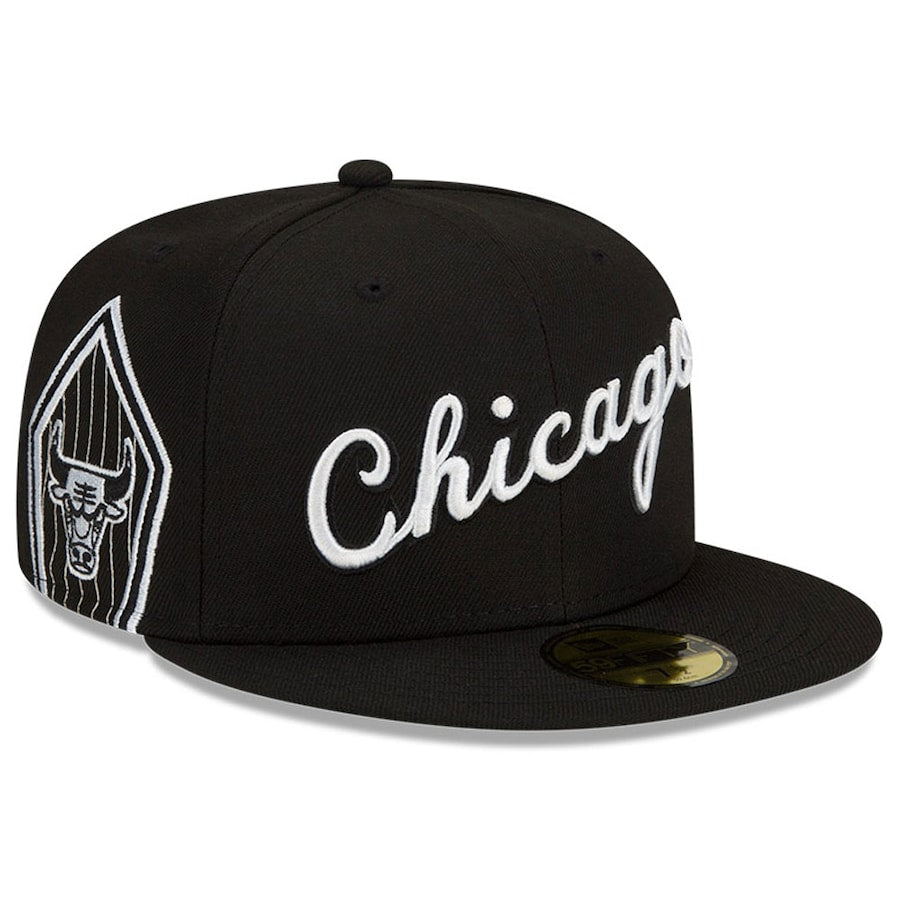 Men's Chicago Bulls 2021-2022 City Edition Black New Era 59FIFTY Fitted Hat