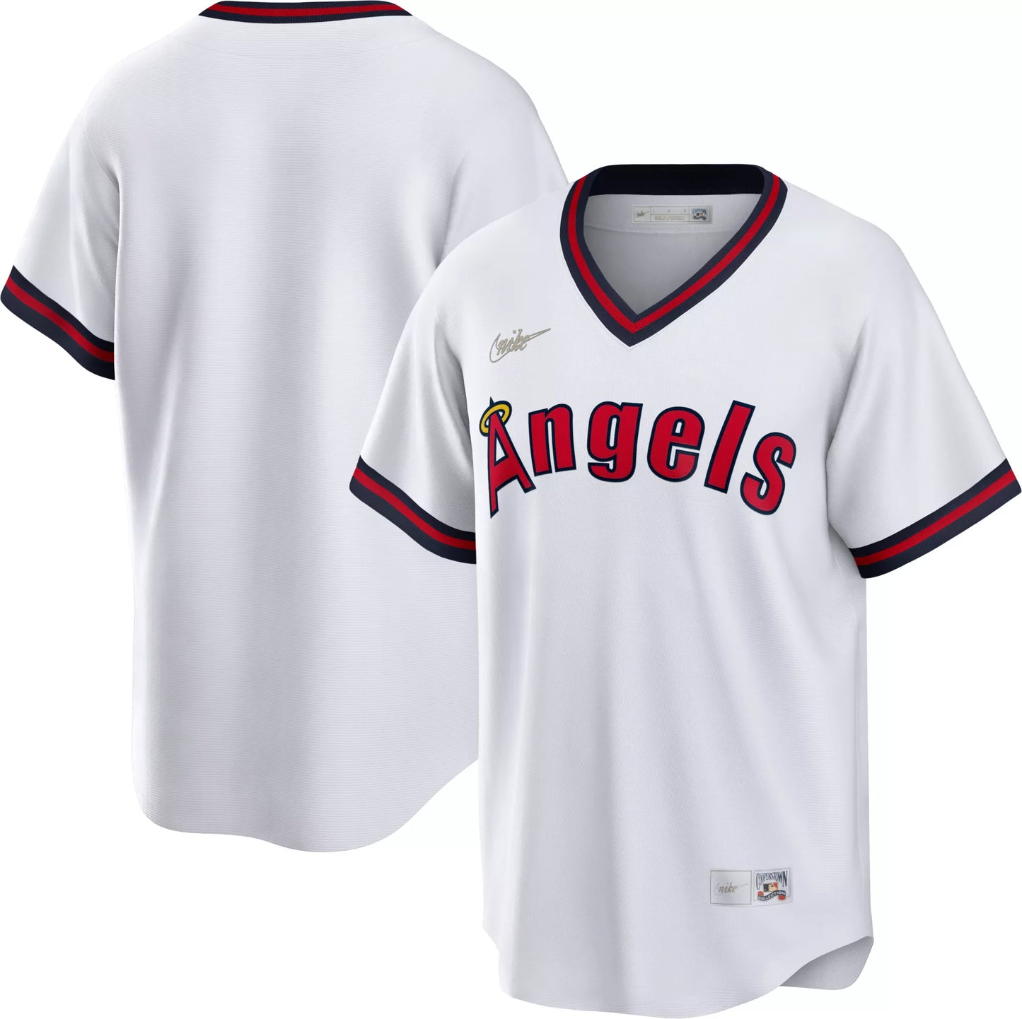 Nike Men's Los Angeles Angels Cooperstown White Cool Base Jersey