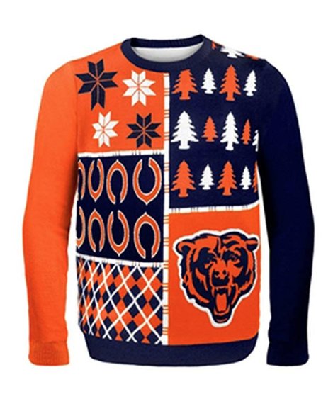 Youth Chicago Bears NFL  Busy Block Holiday Ugly Sweater