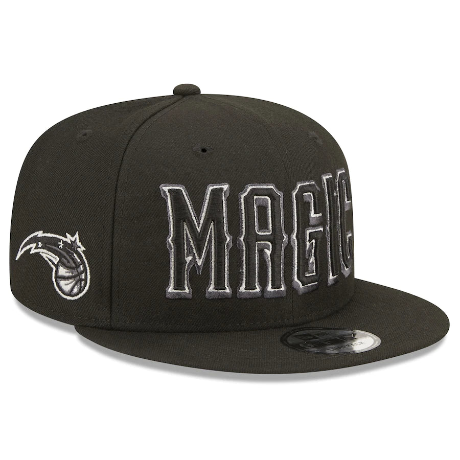 Men's Orlando Magic New Era Black 2022/23 City Edition Official 9FIFTY Snapback Adjustable Hat