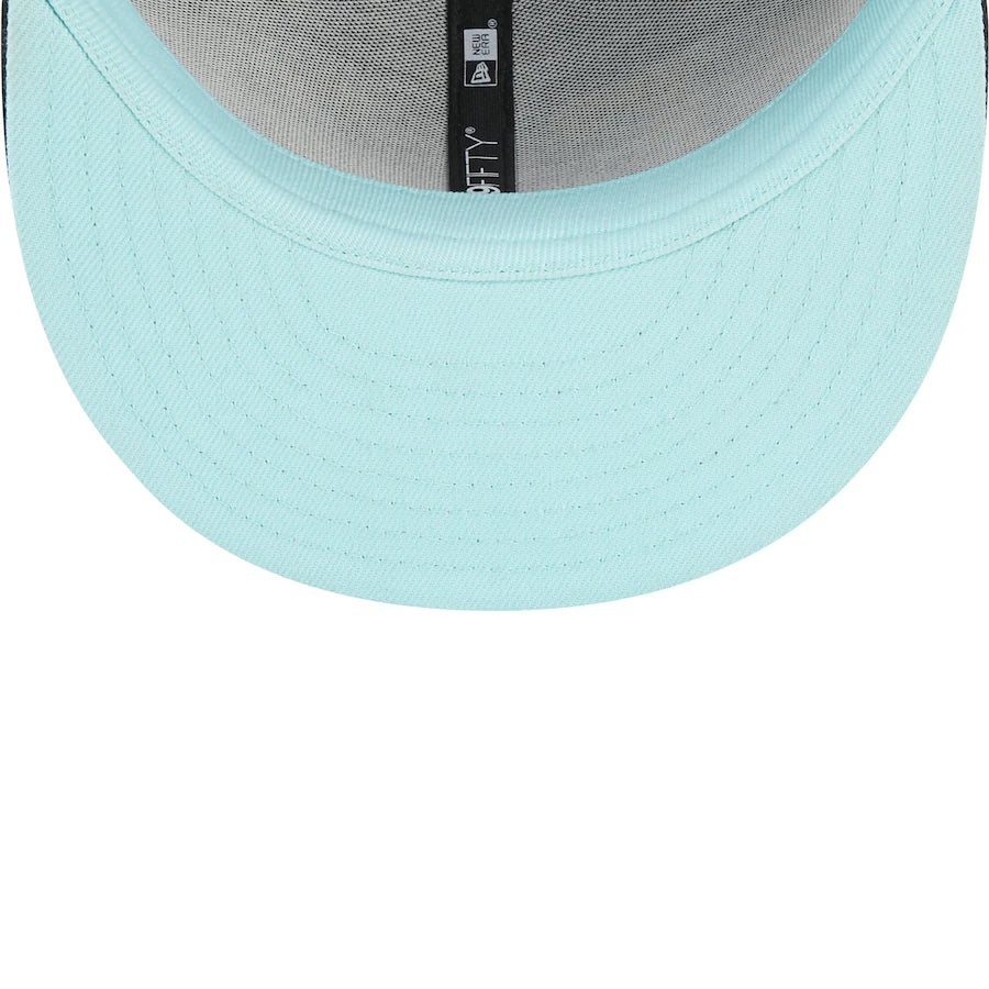 Men's Charlotte Hornets New Era Black 2022/23 City Edition Official 9FIFTY Snapback Adjustable Hat