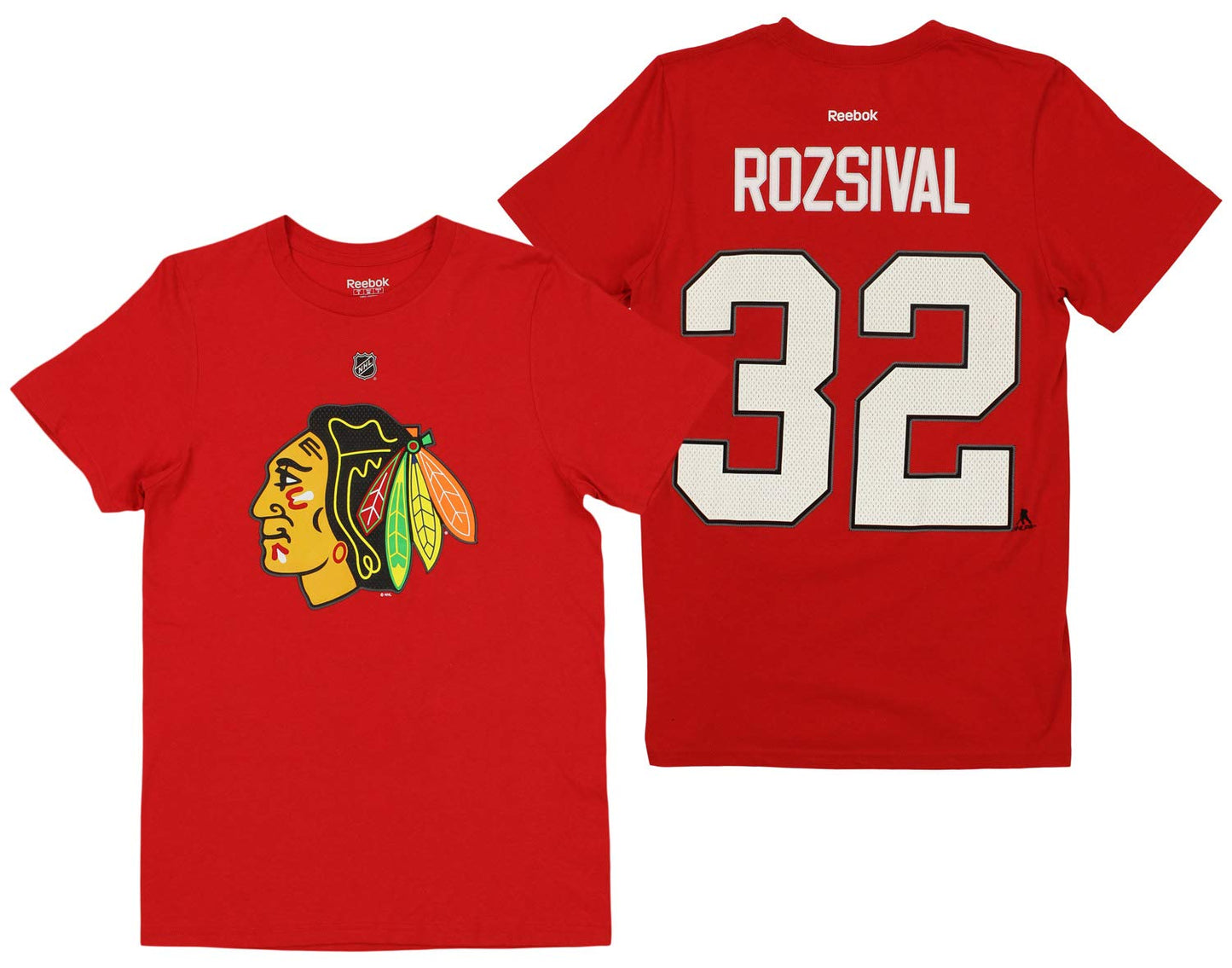 Men's Chicago Blackhawks Michal Rozsival Reebok Home Name & Number T-Shirt