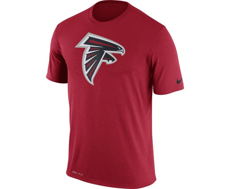 Men's Atlanta Falcons Legend Logo Performance Red T-Shirt
