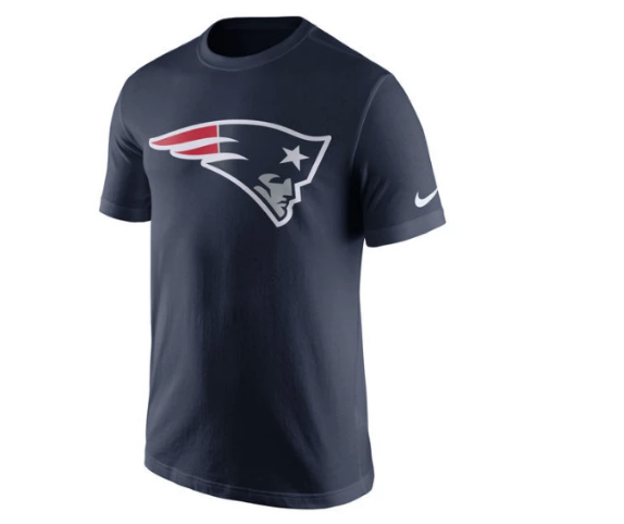 Youth New England Patriots Navy Essential Logo Tee By Nike