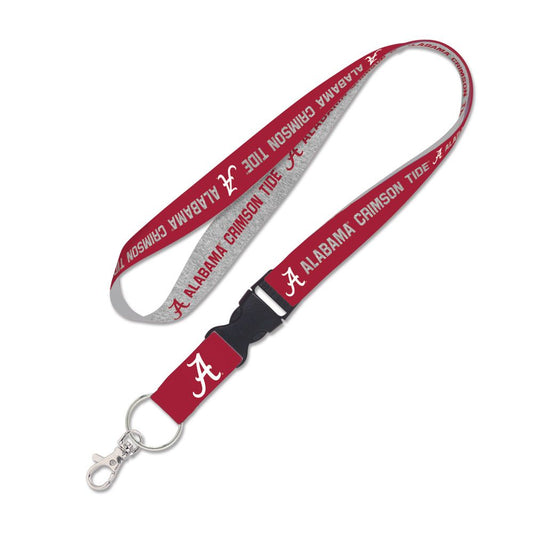 Alabama Crimson Tide Heathered Double Sided Lanyard With Detachable Buckle By Wincraft