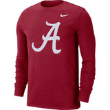 Men's Alabama Crimson Tide Long Sleeve Crimson College Nike Dri-Fit Tee - Pro Jersey Sports