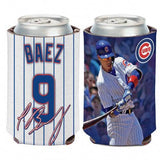 Javier Baez Chicago Cubs 2 Sided Pinstripe 12 oz. Can Cooler By Wincraft - Pro Jersey Sports