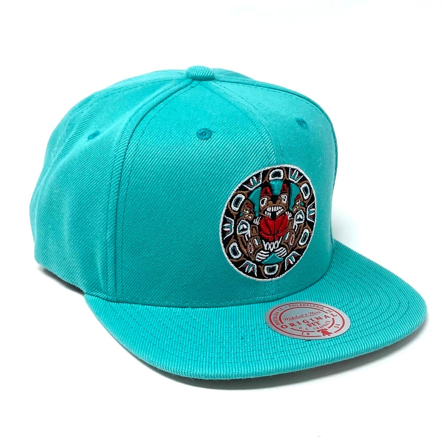 Men's Vancouver Grizzlies Mitchell & Ness Teal Alternate Core Basic Adjustable Snapback Hat