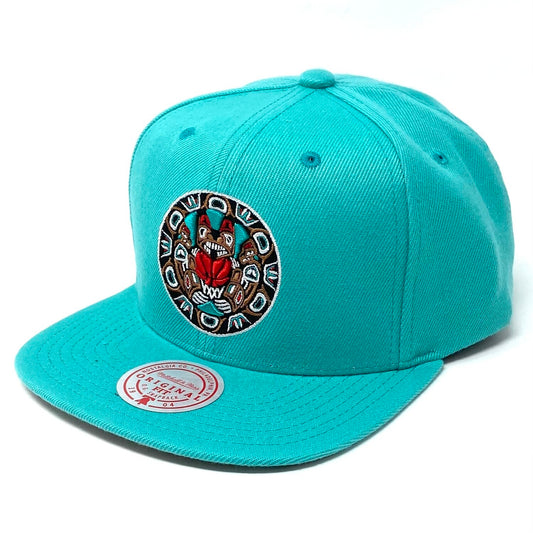 Men's Vancouver Grizzlies Mitchell & Ness Teal Alternate Core Basic Adjustable Snapback Hat