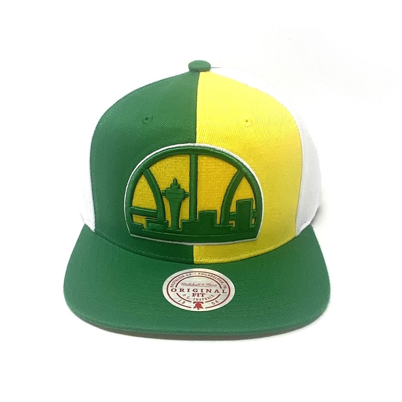 Men's Seattle SuperSonics Mitchell & Ness NBA Pinwheel Snapback Hat