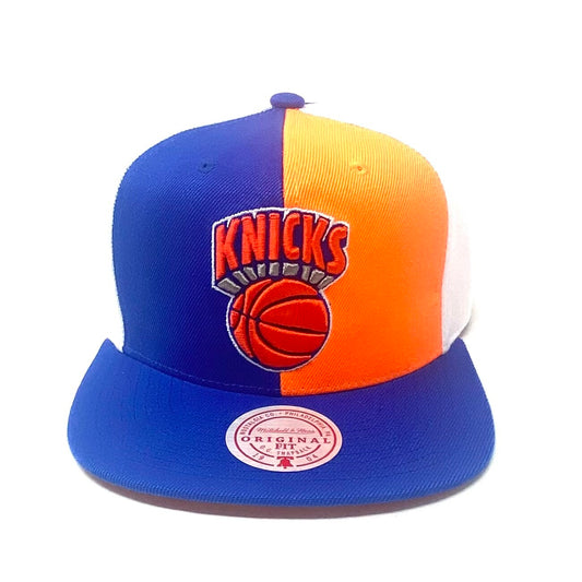 Men's New York Knicks Mitchell & Ness NBA Pinwheel Snapback Hat
