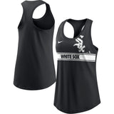 Chicago White Sox Nike Women's Cropped Logo Performance Racerback Tank Top - Black - Pro Jersey Sports