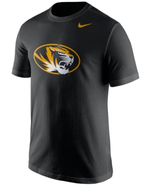 Nike Mens Missouri Tigers Cotton Logo T Shirt Black