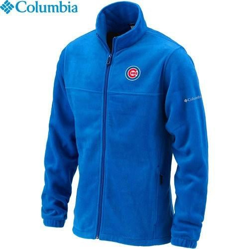 Men's Chicago Cubs Flanker Fleece Jacket by Columbia Sportswear-Royal