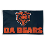 Chicago Bears "DA BEARS" 3x5 Bear Head Logo Deluxe Flag - Pro Jersey Sports