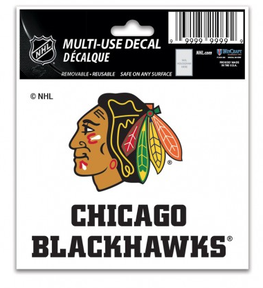 Chicago Blackhawks 3X4 Multi Use Decal By Wincraft