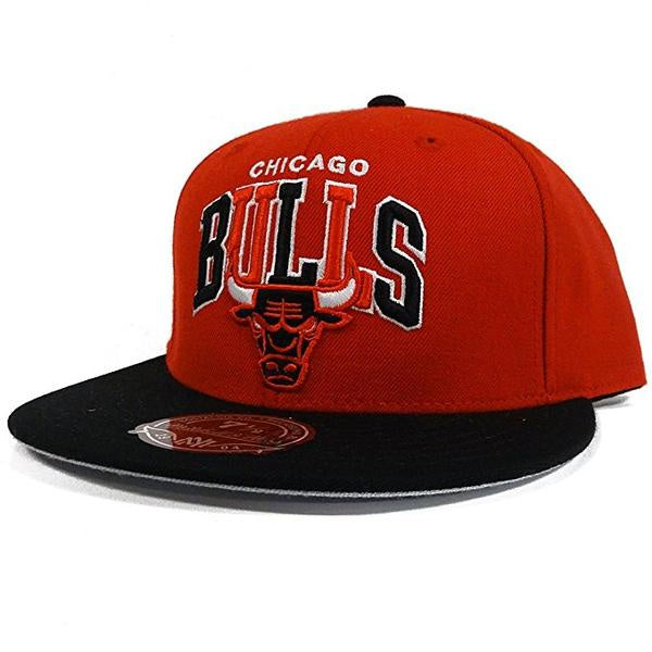 Chicago Bulls Team Block Mitchell & Ness Fitted Hat