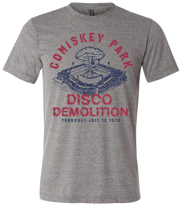 Men's Comiskey Park Disco Demolition Gray Short Sleeve Tee