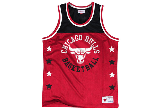 Men's NBA Chicago Bulls Red/Black Mitchell & Ness Championship Game Tank Top