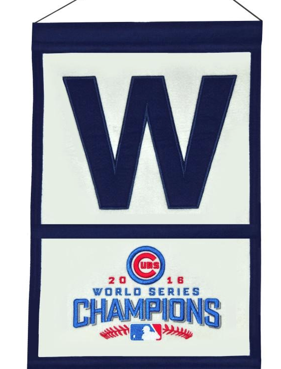 2016 World Series Champions Chicago Cubs "W" Flag Traditions Banner By Winning Streak
