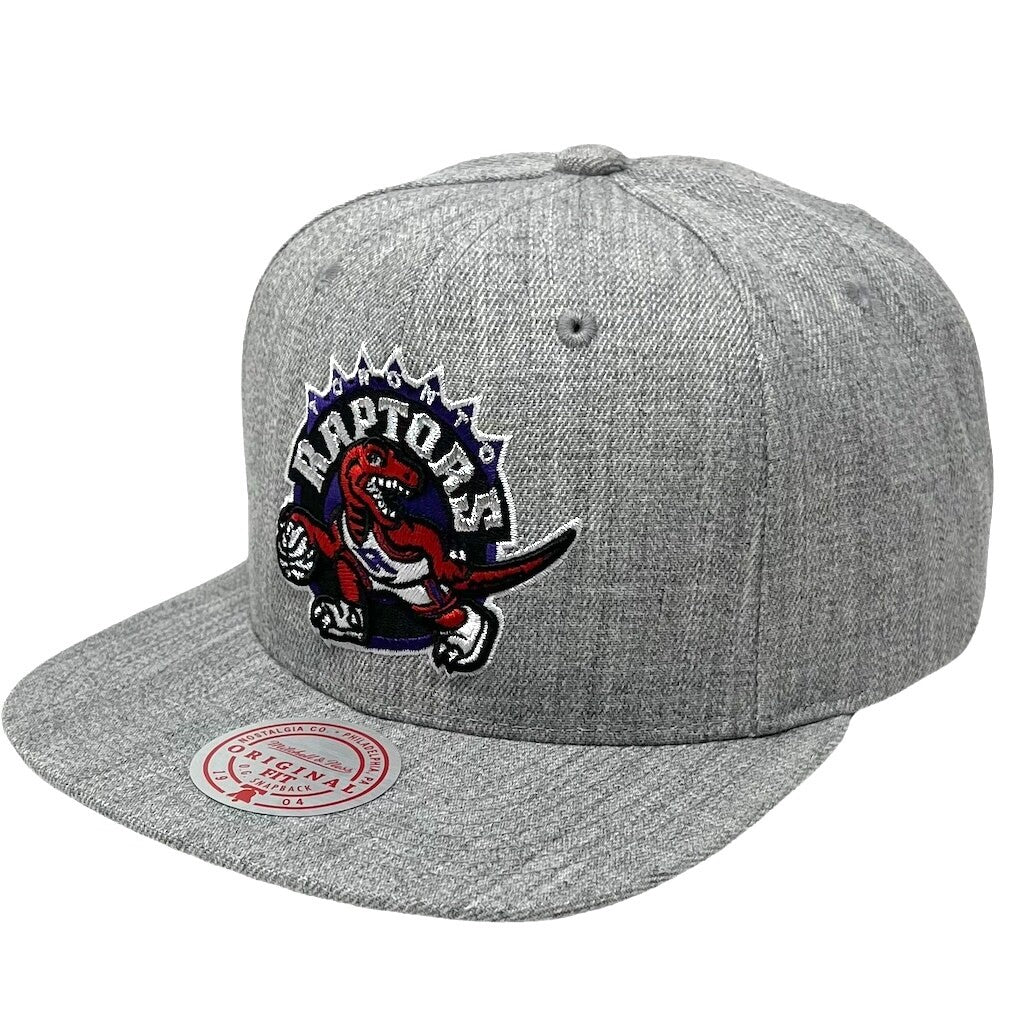 Toronto Raptors HWC Gray Heather 2.0 Mitchell & Ness Snapback Hat