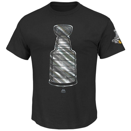 Men's Chicago Blackhawks 2015 Stanley Cup Champions Trophy Black T-Shirt