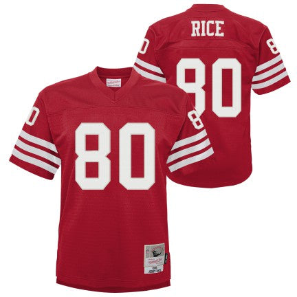 Youth San Francisco 49ers Jerry Rice Mitchell & Ness Scarlet Retired Player Vintage Replica Jersey
