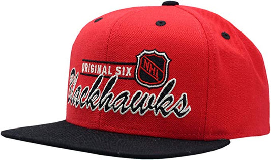 Chicago Blackhawks Original Six 2-Tone Flat Bill Snapback Hat