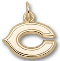Chicago Bears Solid 14K Gold ''C'' 3/8'' Pendant