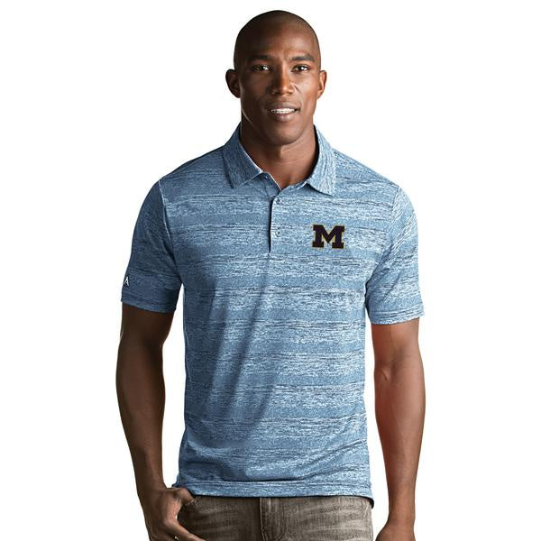 Men's NCAA Michigan Wolverines Formation Polo Shirt By Antigua