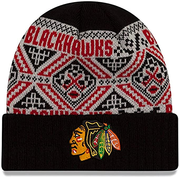 Chicago Blackhawks New Era Red Cozy Cuffed Knit Hat