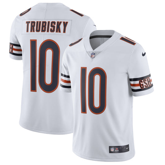 Men's Chicago Bears Mitchell Trubisky Nike White Vapor Untouchable Limited Jersey