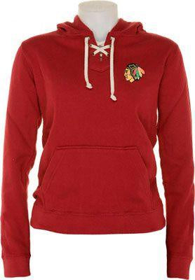 Women's Chicago Blackhawks Queensboro Lace Hooded Sweatshirt